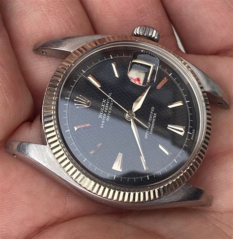 Rolex Datejust 36 Steel Datejust Ref. 6305 with Honeycomb Dial